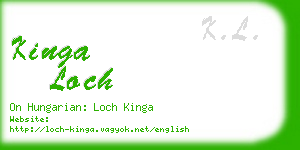 kinga loch business card